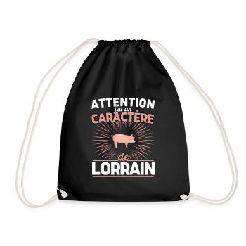 Cadeau Humour Homme Lorrain - Sac de sport léger - noir - Devant