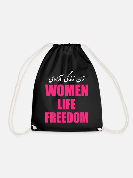Women life freedom - Turnbeutel - Schwarz