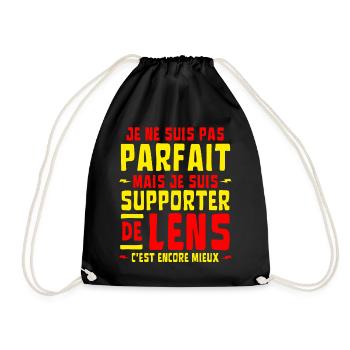 FOOT LENS SUPPORTER Je ne suis pas parfait - Sac de sport léger - noir - Devant