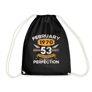 Né 1970 Vintage 53ème anniversaire rétro - Sac de sport léger - noir - Devant