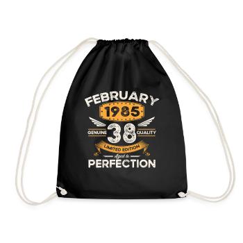 Né 1985 Vintage 38ème anniversaire rétro - Sac de sport léger - noir - Devant