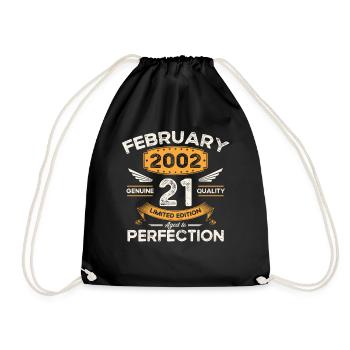 Né 2002 Vintage 21ème anniversaire rétro - Sac de sport léger - noir - Devant
