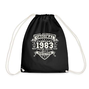 Original Février Année 1983 40e anniversaire Homme - Sac de sport léger - noir - Devant