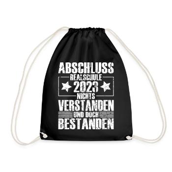 Abschluss Realschule 2023 - Turnbeutel - Schwarz - Vorne