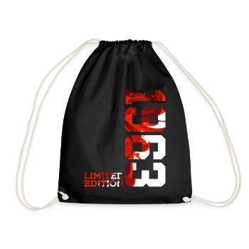 63RD BIRTHDAY 63 YEARS LIMITED EDITION 1963 - Drawstring Bag - black - Front
