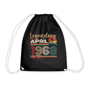 55e anniversaire homme April Né en 1968 Légendaire - Sac de sport léger - noir - Devant