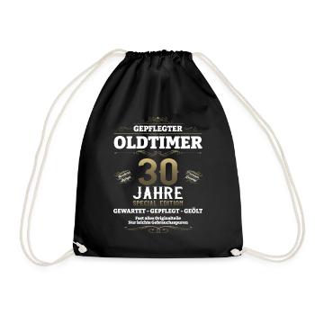 30. Geburtstag Mann Oldtimer Jahrgang 1993 - Turnbeutel - Schwarz - Vorne