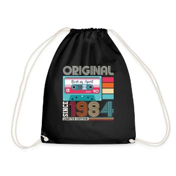 39e anniversaire homme April Born 1984 Cassette - Sac de sport léger - noir - Devant