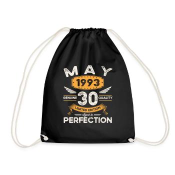 30e anniversaire Homme May né 1993 Légendaire - Sac de sport léger - noir - Devant