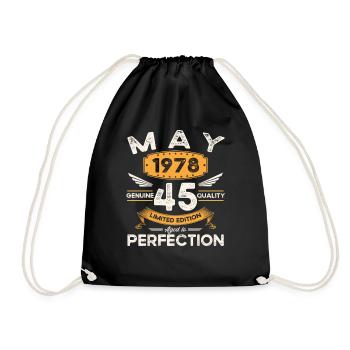 45e anniversaire Homme May né en 1978 Légendaire - Sac de sport léger - noir - Devant