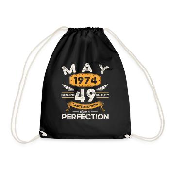 49e anniversaire Homme May né en 1974 Légendaire - Sac de sport léger - noir - Devant
