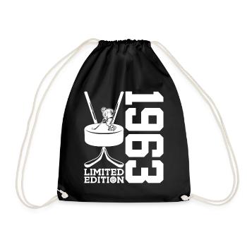 LIMITED EDITION 1963 EISHOCKEY 63. GEBURTSTAG - Drawstring Bag - black - Front