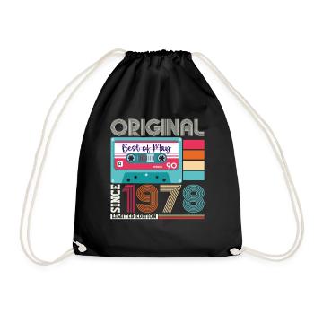 45 Birthday Man Woman Cassette Mai 1978 - Sac de sport léger - noir - Devant