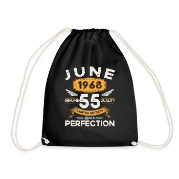 55e anniversaire Homme Juin Né en 1968 Légendaire - Sac de sport léger - noir - Devant
