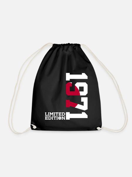 LIMITED EDITION 1971 JAPAN 55TH BIRTHDAY - Drawstring Bag - black