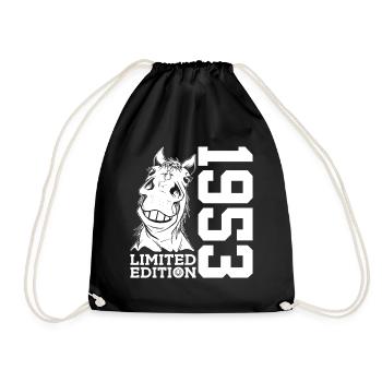 LIMITED EDITION 1953 HORSE 73RD BIRTHDAY RIDING - Drawstring Bag - black - Front