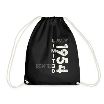 69th Birthday Man Original July Year 1954 - Drawstring Bag - black - Front