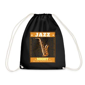 JAZZ NIGHT SAXOPHON - Turnbeutel - Schwarz - Vorne