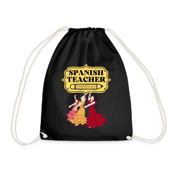 Spanish Teacher Flamenco Dancers - Drawstring Bag - black - Front