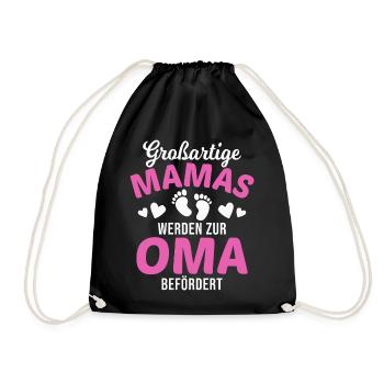 Großartige Mamas werden zur Oma befördert - Turnbeutel - Schwarz - Vorne