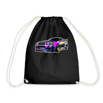 Jdm / Tuning / Turbocharger / Rims / Chiptuning - Drawstring Bag - black - Front