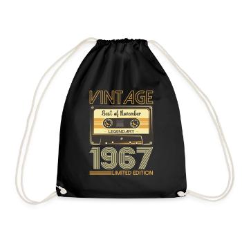 56e anniversaire Cassette novembre Vintage 1967 - Sac de sport léger - noir - Devant
