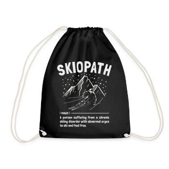 Skiopath Definition Spaß Après-Ski-Skifahrer - Turnbeutel - Schwarz - Vorne
