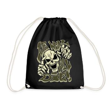 Nous allons tous mourir, effrayant, art de l’horreur, crâne effrayant - Sac de sport léger - noir - Devant