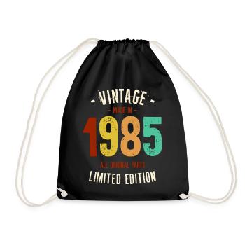 Vintage 1985 Limited Edition - Drawstring Bag - black - Front