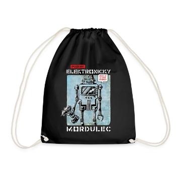 Pozor! Elektronicky Mordulec - Turnbeutel - Schwarz - Vorne