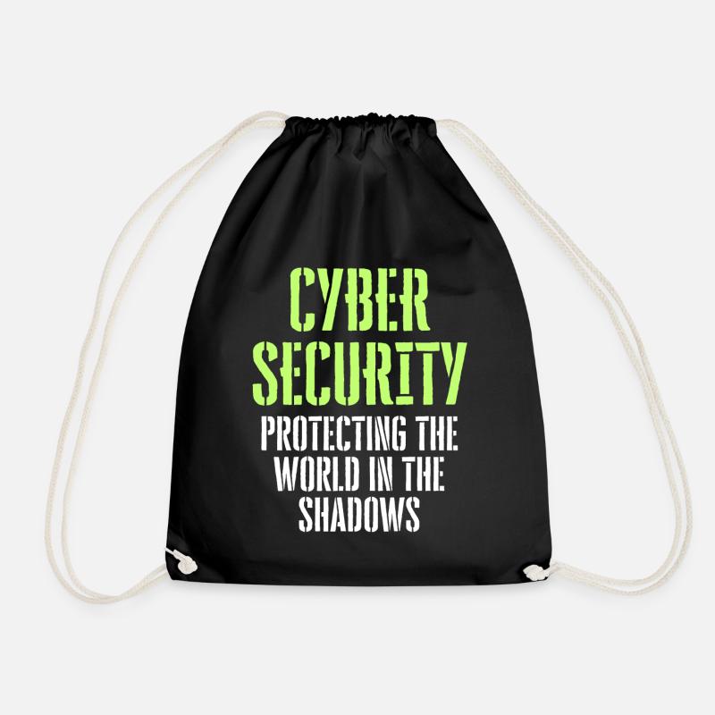 CYBER SECURITY Die Welt im Schatten schützen - Turnbeutel - Schwarz