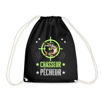 Chasseur Pêcheur Cible Brochet - Sac de sport léger - noir - Devant