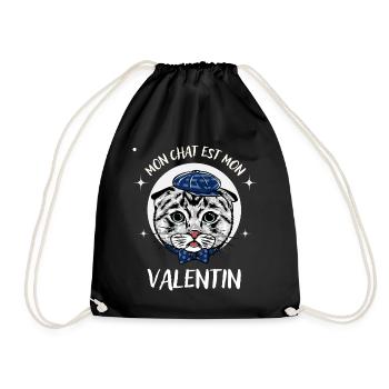 Mon Chat est mon Valentin - Sac de sport léger - noir - Devant