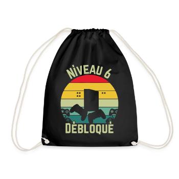 Niveau 6 Débloqué - Sac de sport léger - noir - Devant