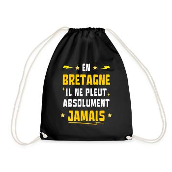 In Brittany it never rains - Drawstring Bag - black - Front