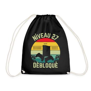 Niveau 27 Débloqué - Sac de sport léger - noir - Devant