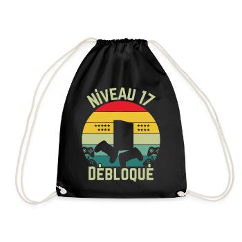 Niveau 17 Débloqué - Sac de sport léger - noir - Devant