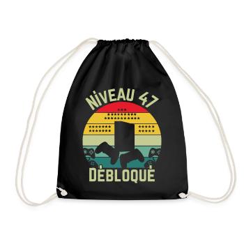 Niveau 47 Débloqué - Sac de sport léger - noir - Devant