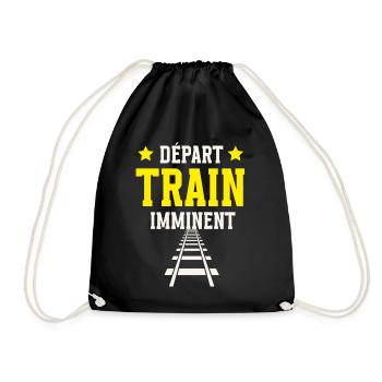 Train et Rail Départ Imminent - Sac de sport léger - noir - Devant