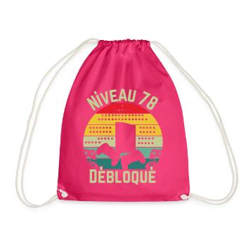 Level 78 Detached - Drawstring Bag - fuchsia - Front
