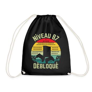 Level 87 Unlocked - Drawstring Bag - black - Front