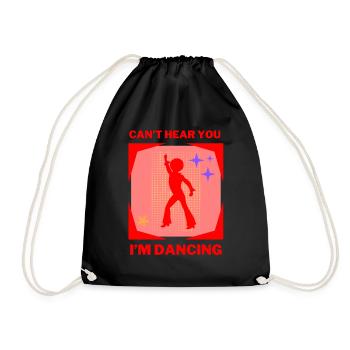 Je ne t’entends pas, je danse rétro vintage - Sac de sport léger - noir - Devant