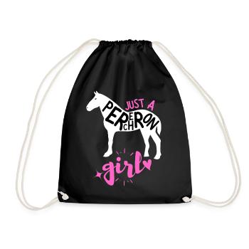 Nur ein Percheron-Mädchen | Pferderasse Frauen Tochter - Turnbeutel - Schwarz - Vorne