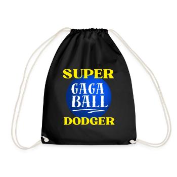My Planet Is Gaga Ball Dodgeball Hexagon Pit - Drawstring Bag - black - Front