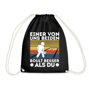 L’un de nous deux boult - bouler petanque - Sac de sport léger - noir - Devant