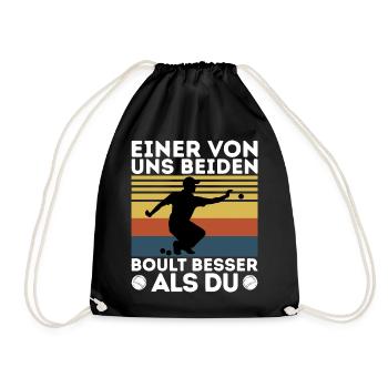 L’un de nous deux boult - bouler petanque - Sac de sport léger - noir - Devant