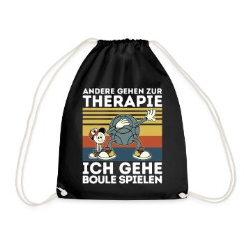 Others go to therapy boules petanque balls - Drawstring Bag - black - Front