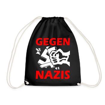 Contre le poing des nazis - Sac de sport léger - noir - Devant