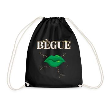Bègue Parole Bouche Verte Art Moderne - Sac de sport léger - noir - Devant