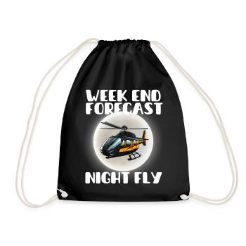 Vorhersage für das Wochenende Night Fly - Turnbeutel - Schwarz - Vorne
